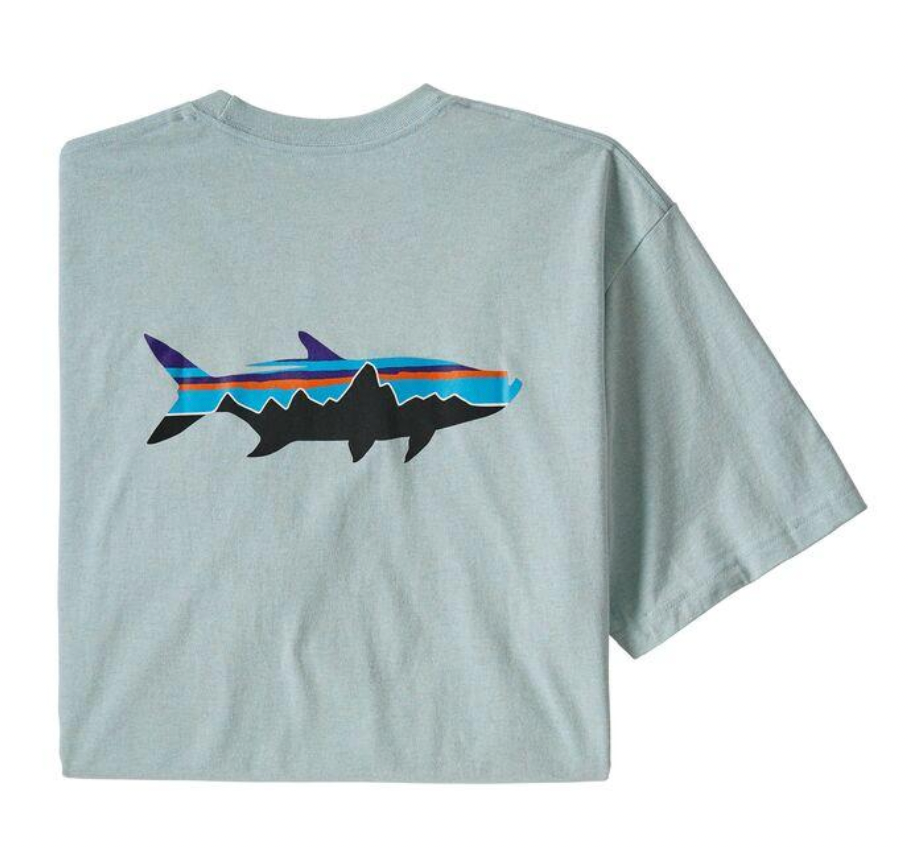 Mens Fishing T-shirt, Fly Fishing Gift for Him, Organic Cotton